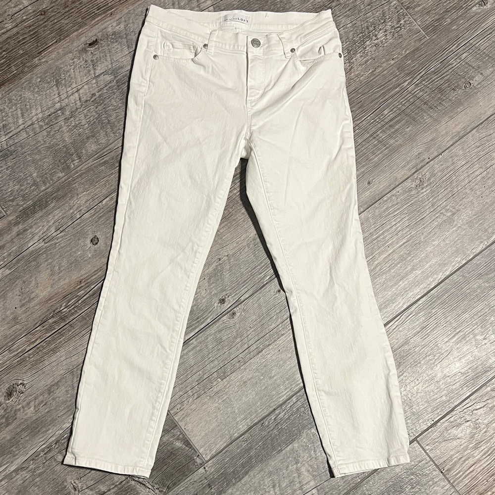 LOFT White Denim Pants